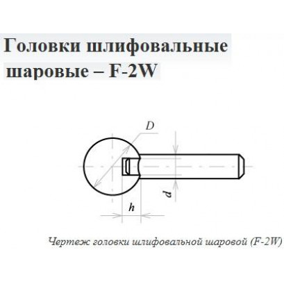 Головка абразивная 32х 6 F2W(ГШ) 25А F60(25Н) O(СТ1) с хвостовиком