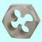 Плашка М 8,0 (1,25) шестигранная 9ХС, S 22мм 6g DIN382