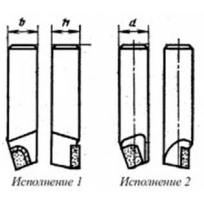 Резец Расточной державочный 12х12х63мм Т15К6 60° тип 4 исп. 1 левый