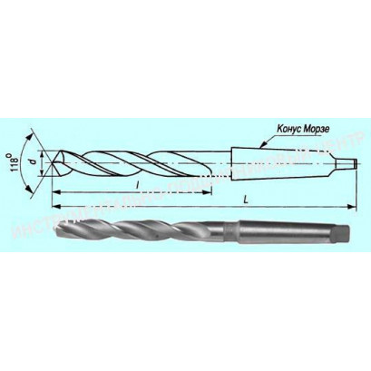 Сверло d 34,5 к/х Р6М5