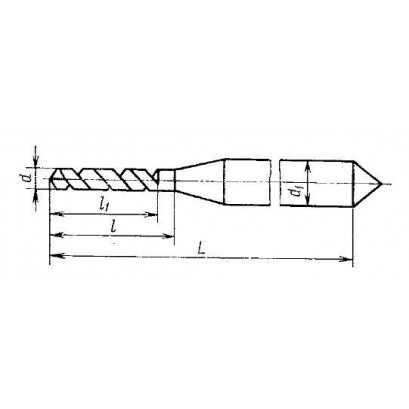 Сверло d 0,33 утолщенный ц/х Р6М5