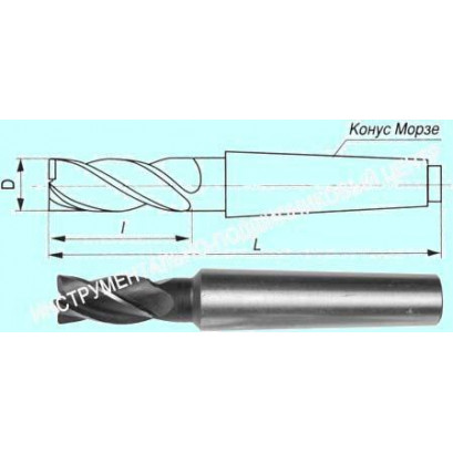 Фреза Концевая d32,0х 53х155 к/х Р18 Z=8 КМ3